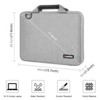 HAWEEL 14.0 inch - 16.0 inch briefcase crossbody laptop bag for Macbook, Lenovo Thinkpad, ASUS, HP (Gray)