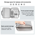 HAWEEL 14.0 inch - 16.0 inch briefcase crossbody laptop bag for Macbook, Lenovo Thinkpad, ASUS, HP (Gray)