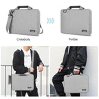 HAWEEL 14.0 inch - 16.0 inch briefcase crossbody laptop bag for Macbook, Lenovo Thinkpad, ASUS, HP (Gray)