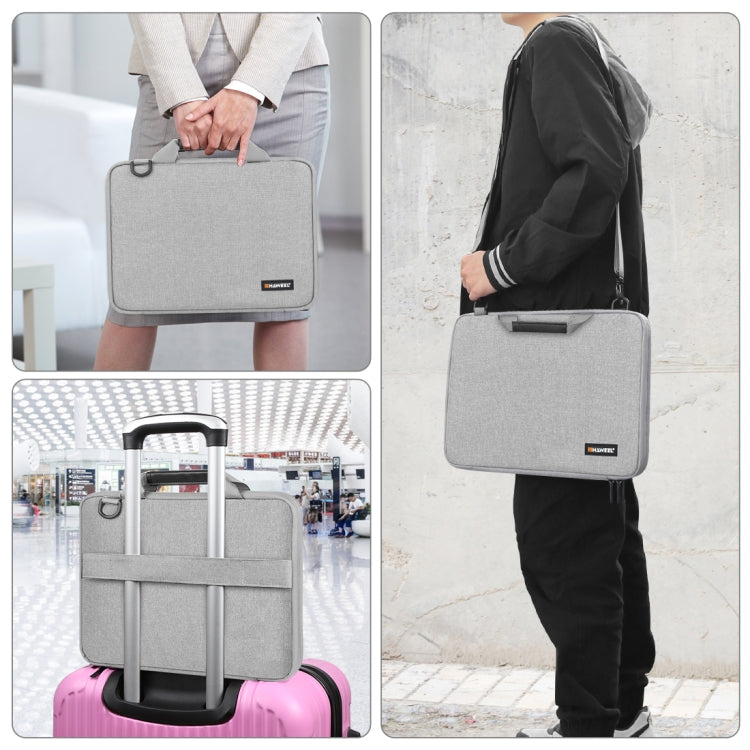 HAWEEL 14.0 inch - 16.0 inch briefcase crossbody laptop bag for Macbook, Lenovo Thinkpad, ASUS, HP (Gray)