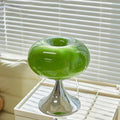 Antique Apple Table Lamp made of Glass | E27 Halogen, Rotary Switch