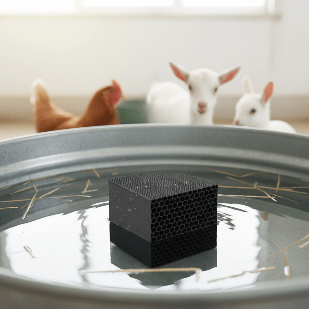 Natural Organic Filtration Cube for Stable and Yard Water Systems