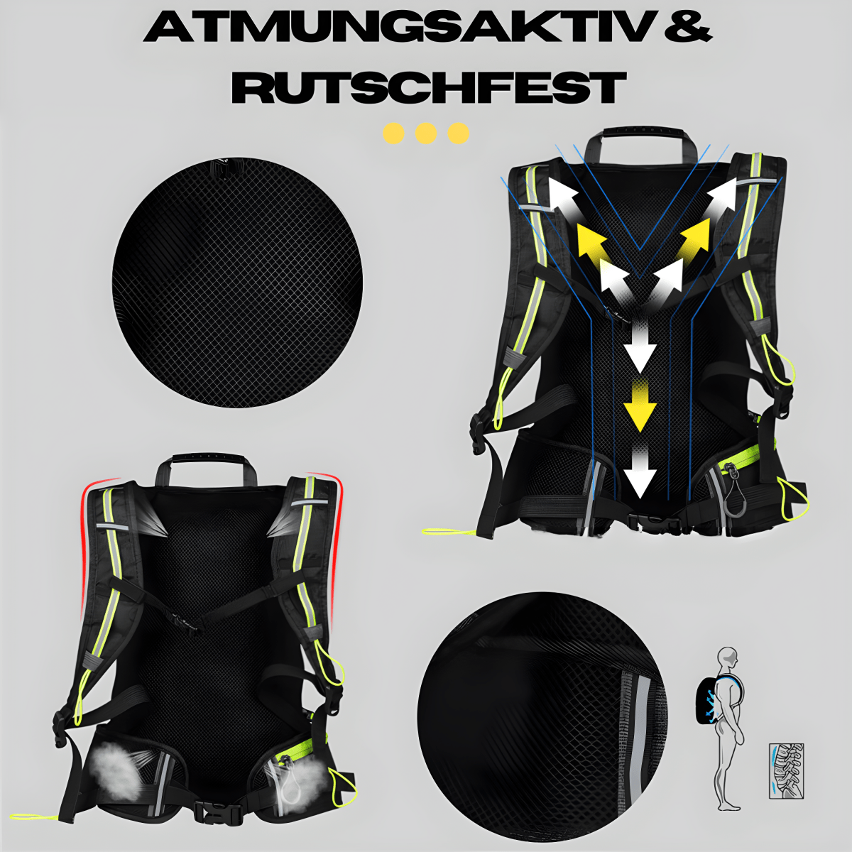Multifunctional hydration pack with 10 litre volume for outdoor adventures