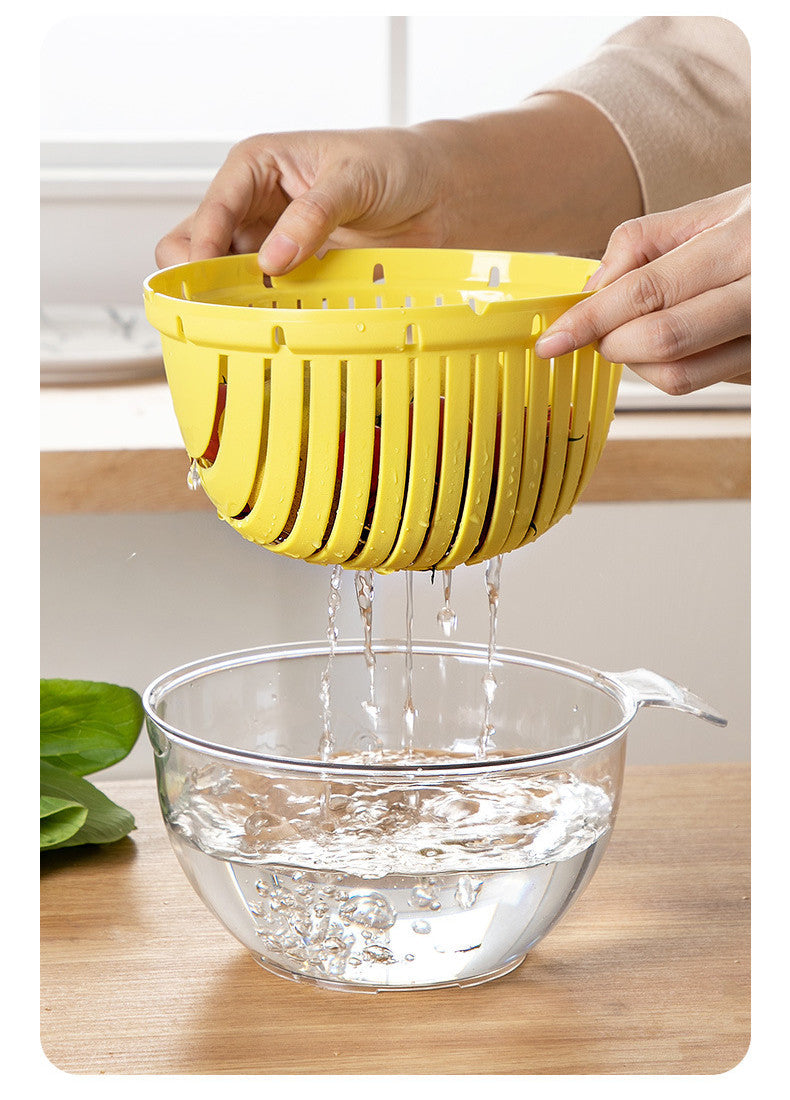 Double-Layer Quick-Draining Basket for Fruits and Vegetables