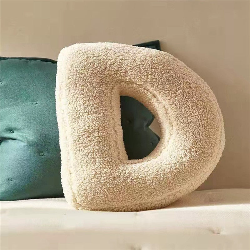 Alphabet Letter Fleece Pillow