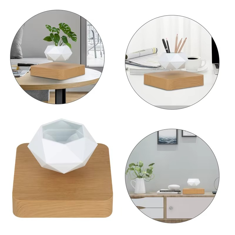 Magnetic Levitating Bonsai Planter, Floating Flower Pot for Home and Office Décor