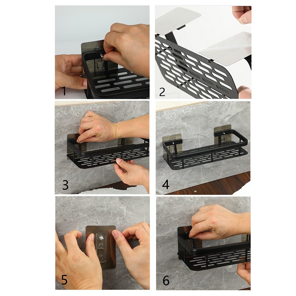 Bathroom shelves corner shelf without drilling shower shelf holder
