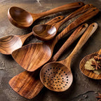 TeakChef 7-piece Kitchen Tool Set – Premium Teak Kitchen Tools for Style & Functionality