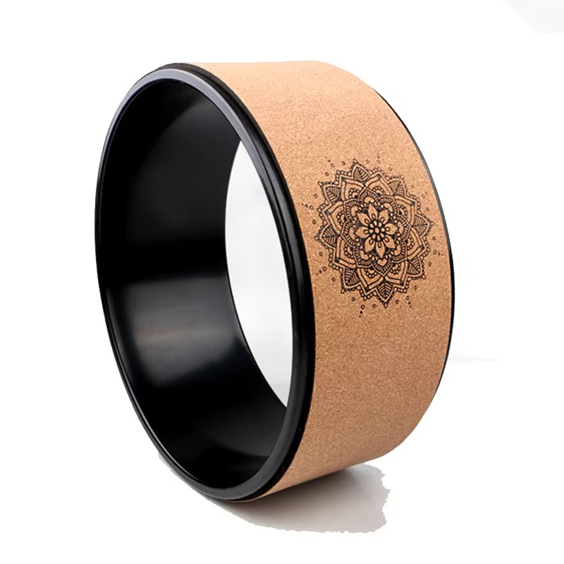 Premium Wood Yoga Wheel for Back Stretching and Full Body Balance Training