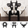 Toilet paper holder ROLLITIER | Animal motif made of iron | 33.5×53.5×8.5 cm | Wall decor & storage in one