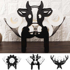 Toilet paper holder ROLLITIER | Animal motif made of iron | 33.5×53.5×8.5 cm | Wall decor & storage in one