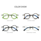 Irregular Shape Geeky Titanium Eyeglasses