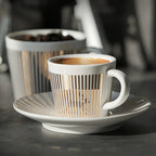 Creative dynamic SLR cup Leopard anamorphic zebra cup Luycho coffee tea cup set with coaster 90ml-225ml