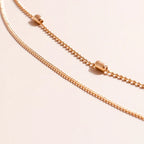 Dainty Layered Choker and Cross Necklace