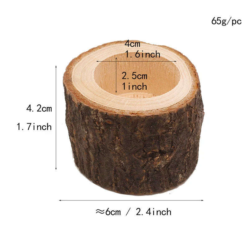 Wood Candle Holders