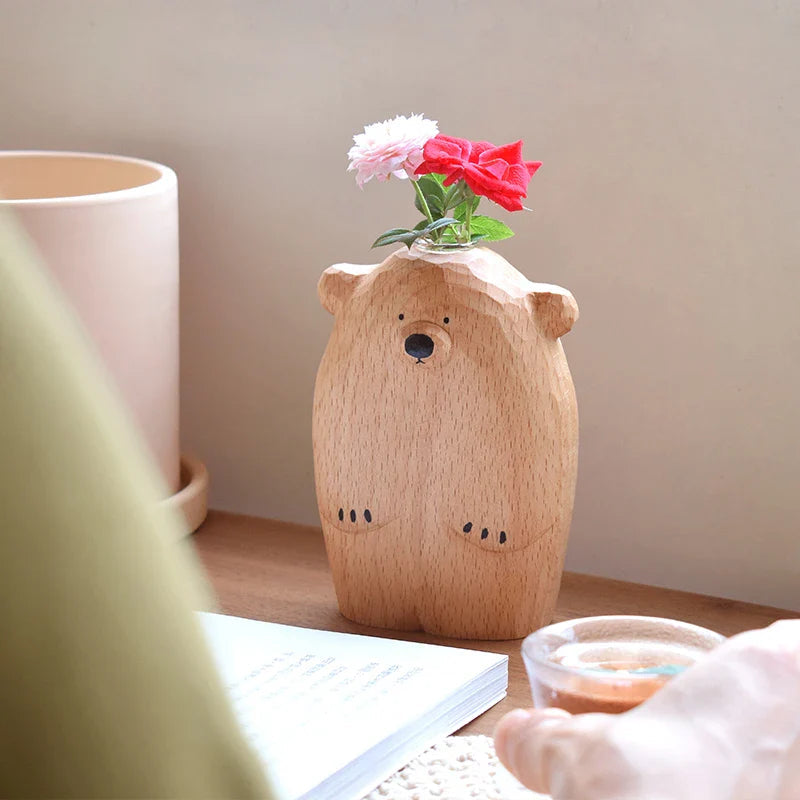 Cute little bear flower vase