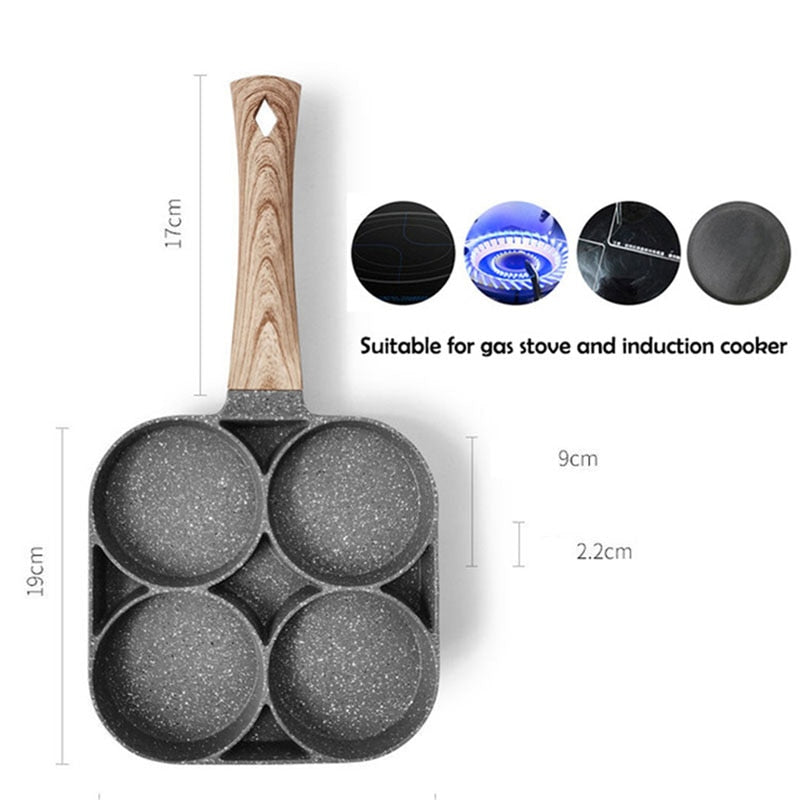 Four-hole frying pan