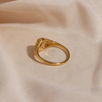 18k Vintage Inspired Pearl Ring