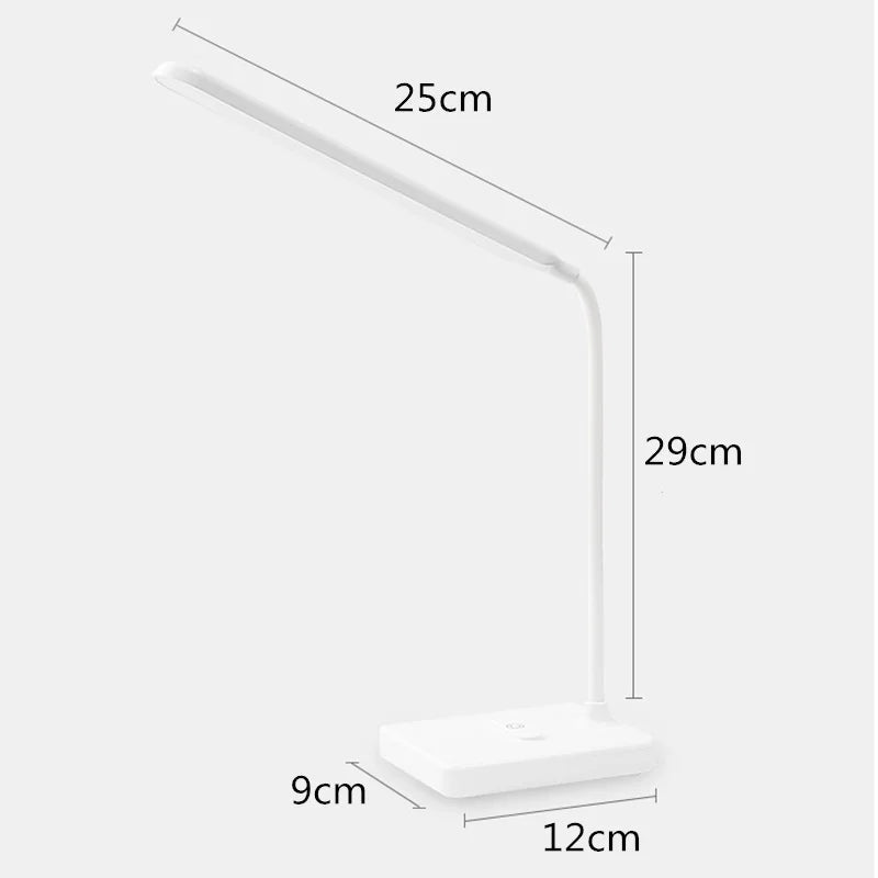 LED table lamp | Eye-friendly & dimmable | Touch control | USB charging function & phone holder