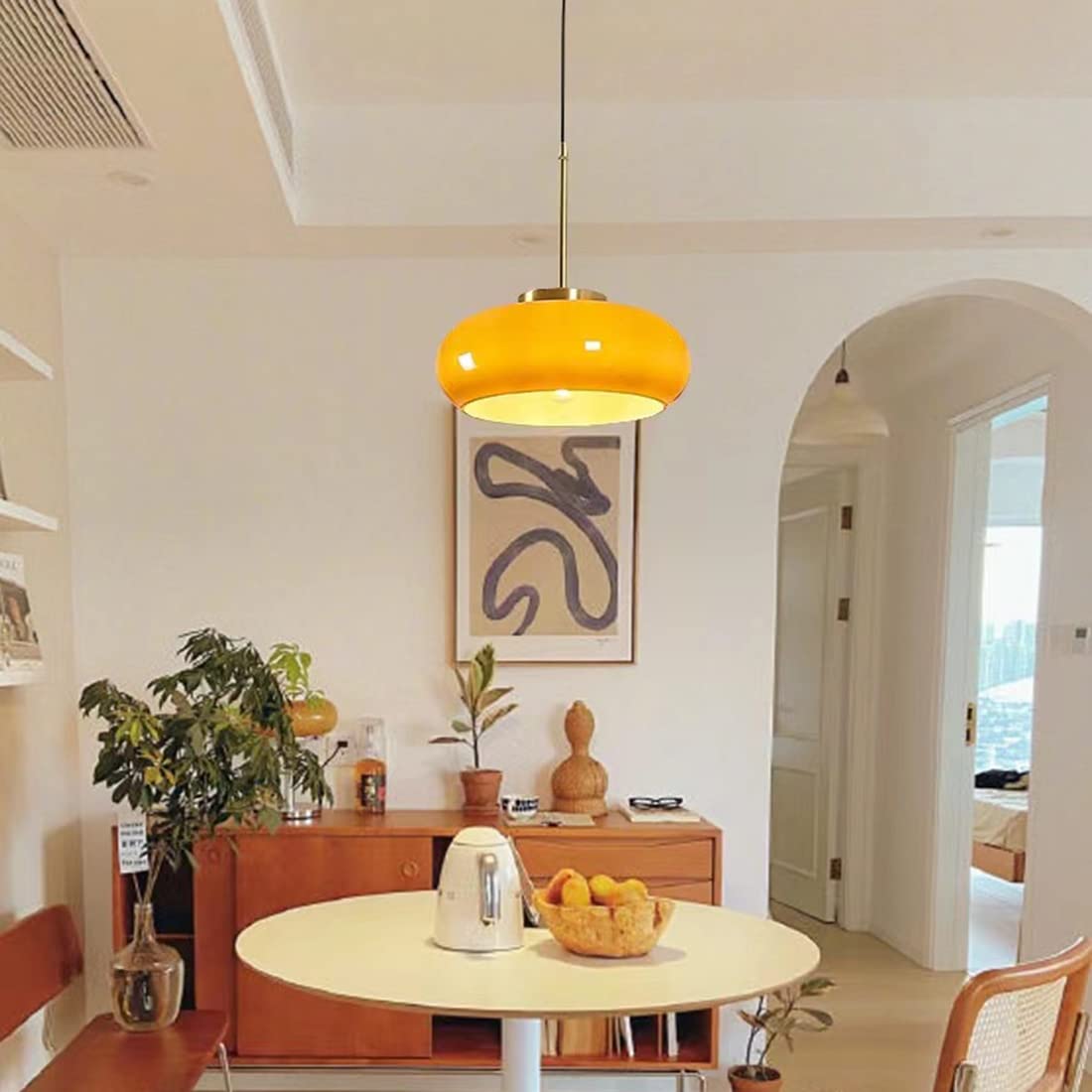 Hailie | Modern pendant light made of glass in bread shape