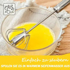Semi-automatic stainless steel whisk – Fast, robust & without electricity