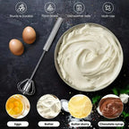 Semi-automatic stainless steel whisk – Fast, robust & without electricity