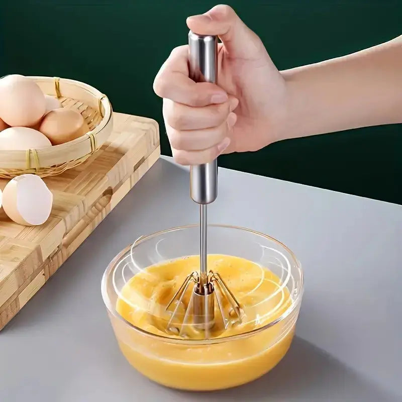 Semi-automatic stainless steel whisk – Fast, robust & without electricity