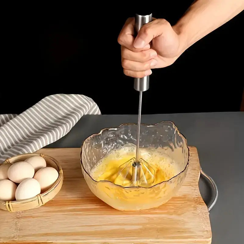 Semi-automatic stainless steel whisk – Fast, robust & without electricity