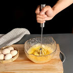 Semi-automatic stainless steel whisk – Fast, robust & without electricity
