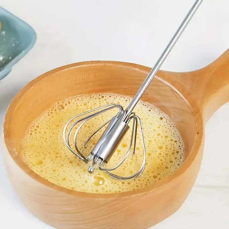Semi-automatic stainless steel whisk – Fast, robust & without electricity