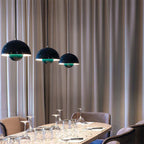 Half-Circle Colourful Chandelier – Modern Scandinavian Ceiling Light for Dining, Living & Office