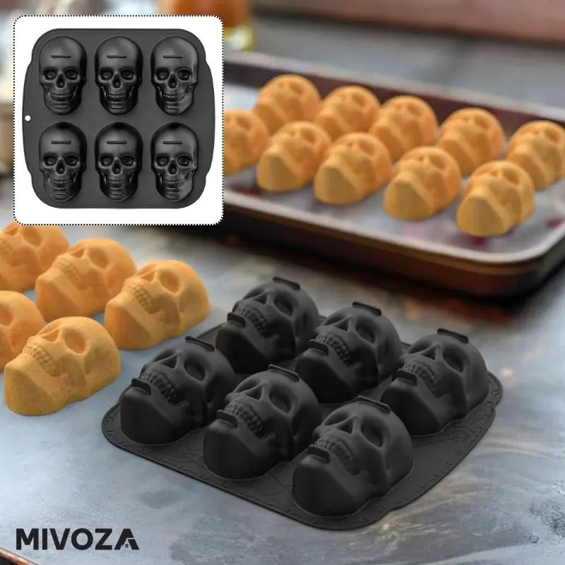 Halloween 3D Skull Cake Pan