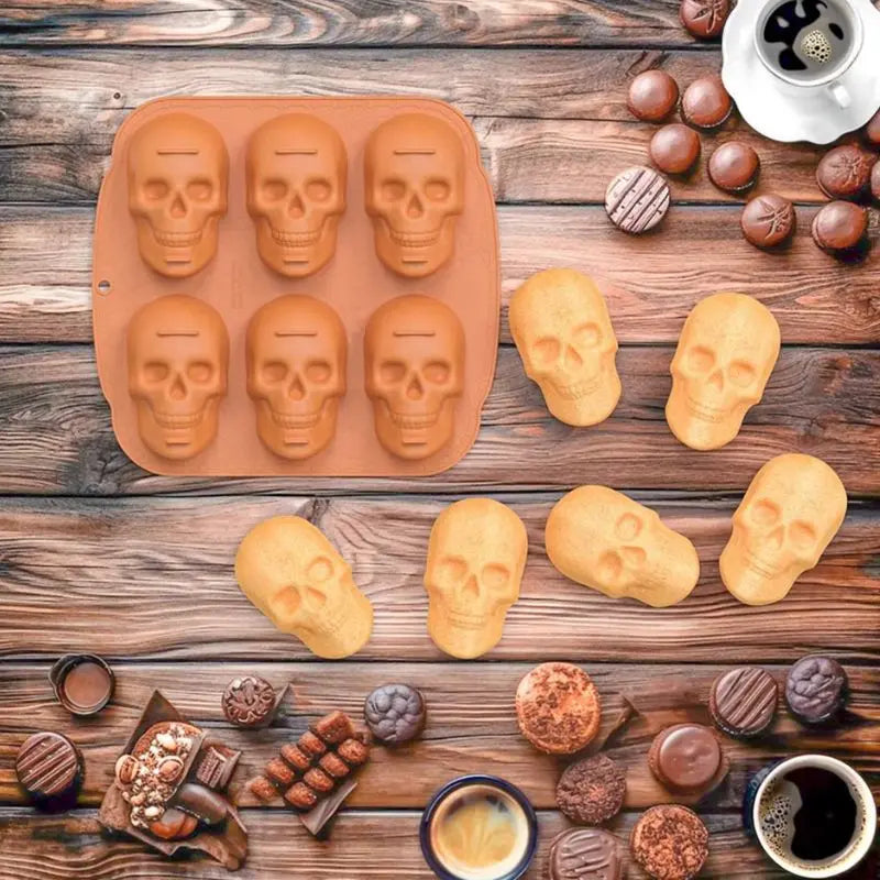 Halloween 3D Skull Cake Pan