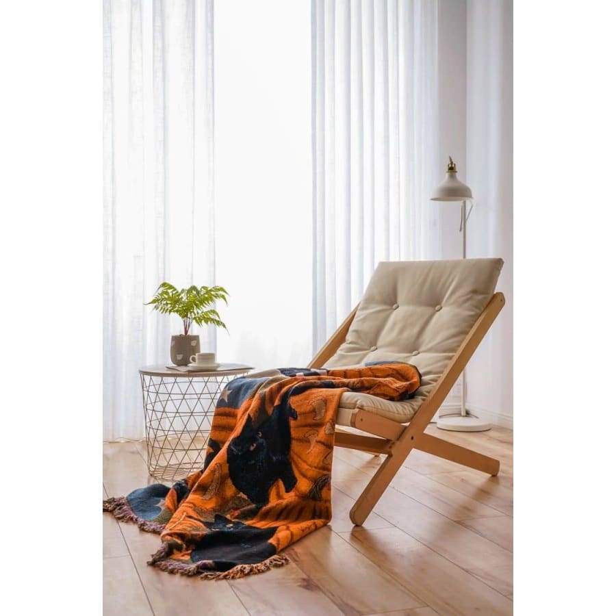 Halloween Cat Throw Blanket