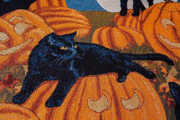 Halloween Cat Throw Blanket