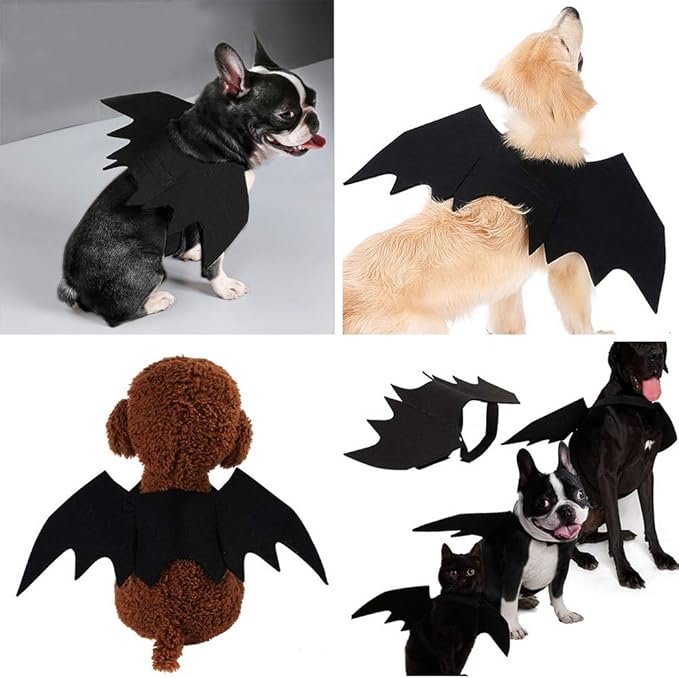 Halloween Dog Costume Bat Wings