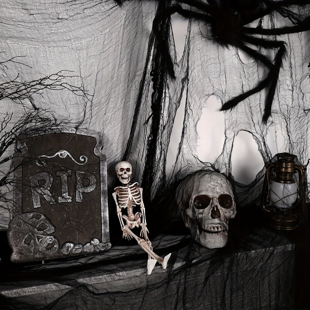 Halloween Black Fabric Hanging Decoration – Polyester Spooky Decor