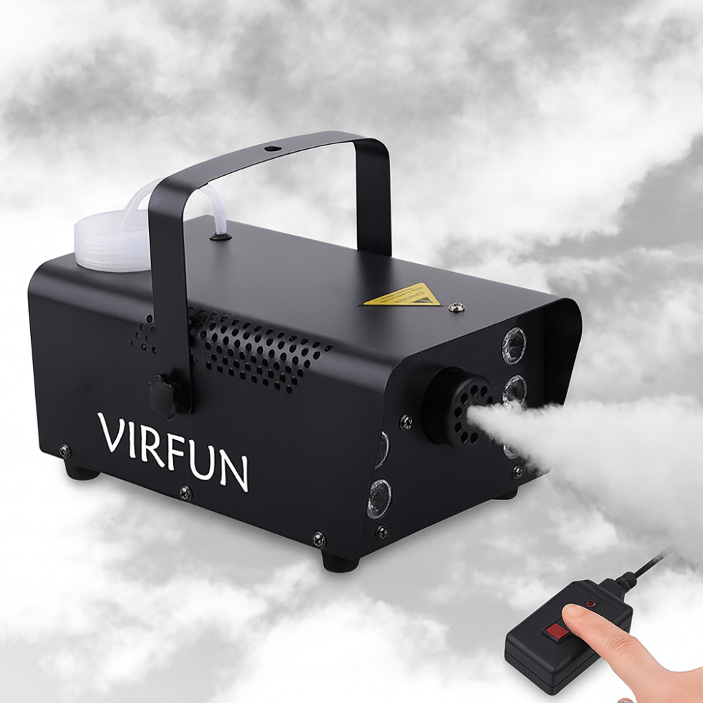 Halloween Fog Machine 500W RGB LED 12 Color 500ml Tank Remote