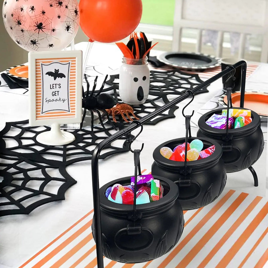 Halloween Witch Cauldron Set | 3-piece Serving Set for Decoration