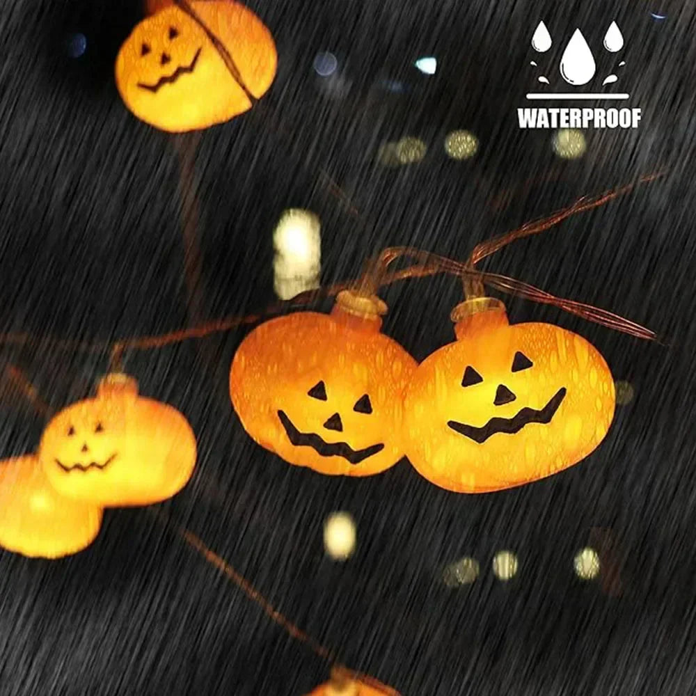 Halloween Pumpkin String Lights | LED Decoration for Indoor/Outdoor