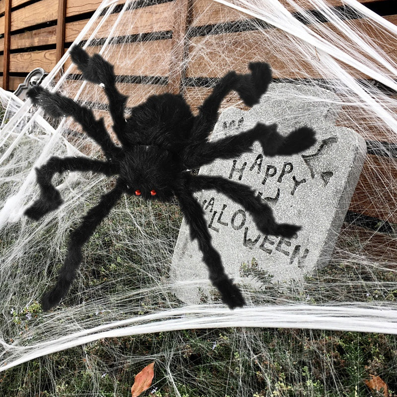 CreepyCrawl Giant Spider – Realistic Halloween Outdoor Yard Prop