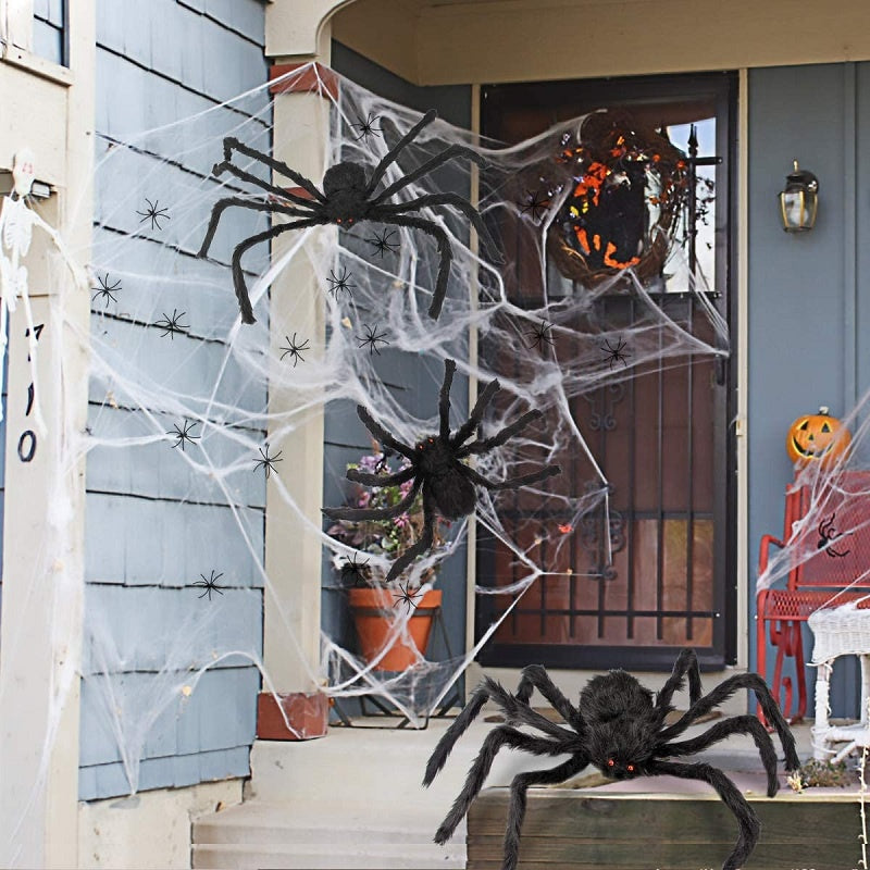 CreepyCrawl Giant Spider – Realistic Halloween Outdoor Yard Prop