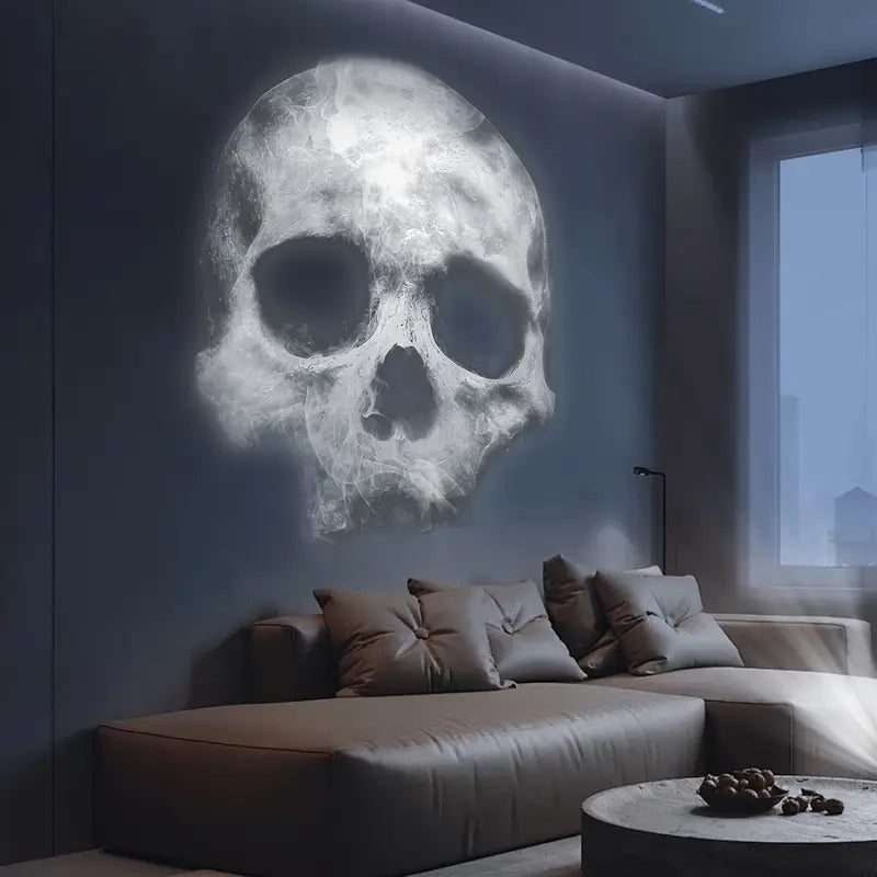 Halloween Skull | LED Nightstand Lamp with Projections