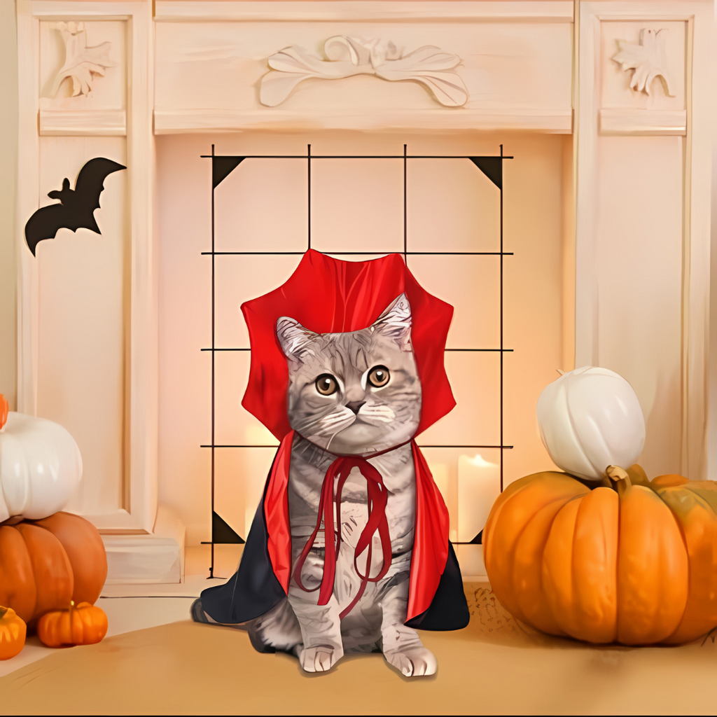 Halloween Vampire Cape Pets Costume