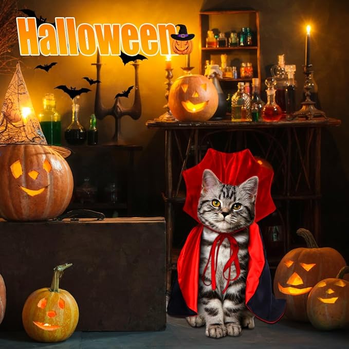 Halloween Vampire Cape Pets Costume