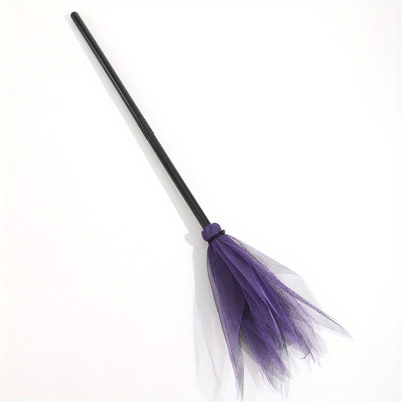 Halloween Witch Broom – Plastic Party Prop for Spooky Fun Decor