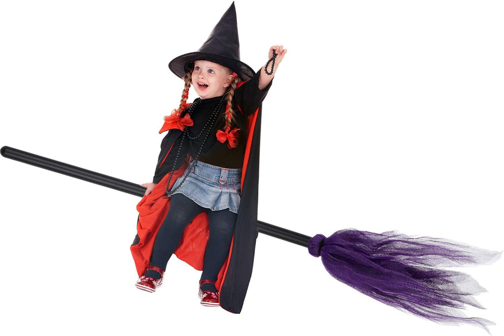 Halloween Witch Broom – Plastic Party Prop for Spooky Fun Decor