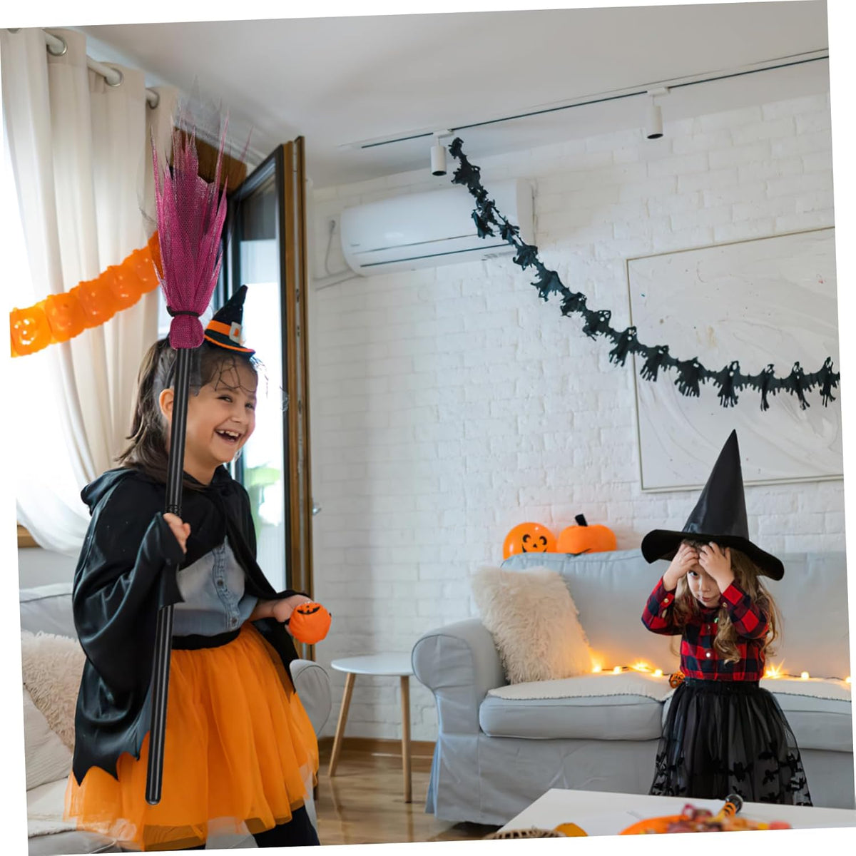 Halloween Witch Broom – Plastic Party Prop for Spooky Fun Decor
