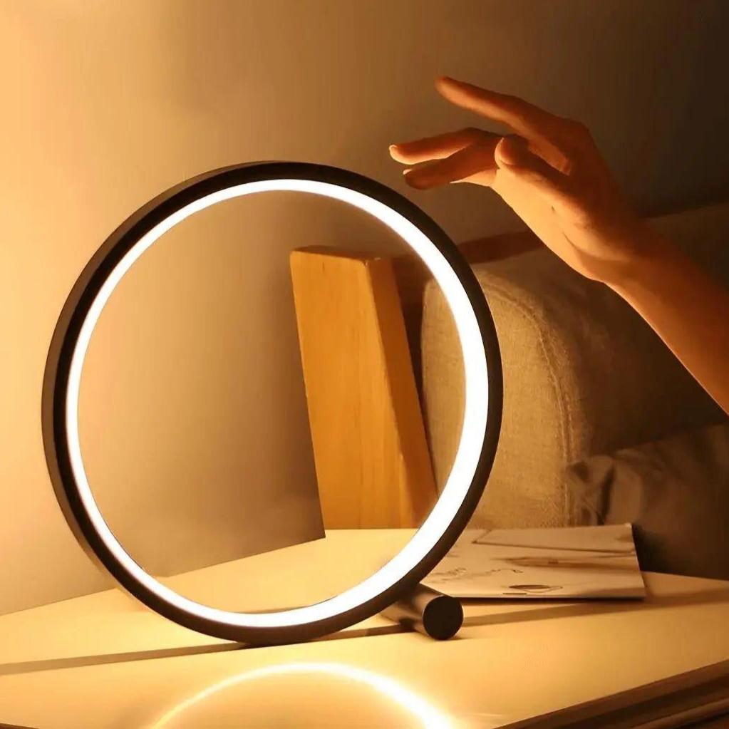 Dimmable LED Touch Round Table Lamp for Creative Spaces