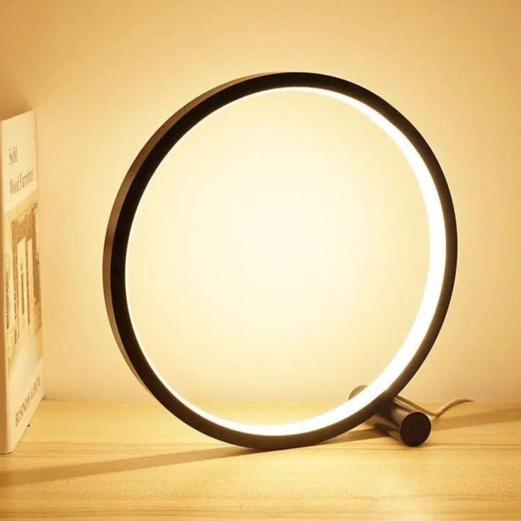 Dimmable LED Touch Round Table Lamp for Creative Spaces